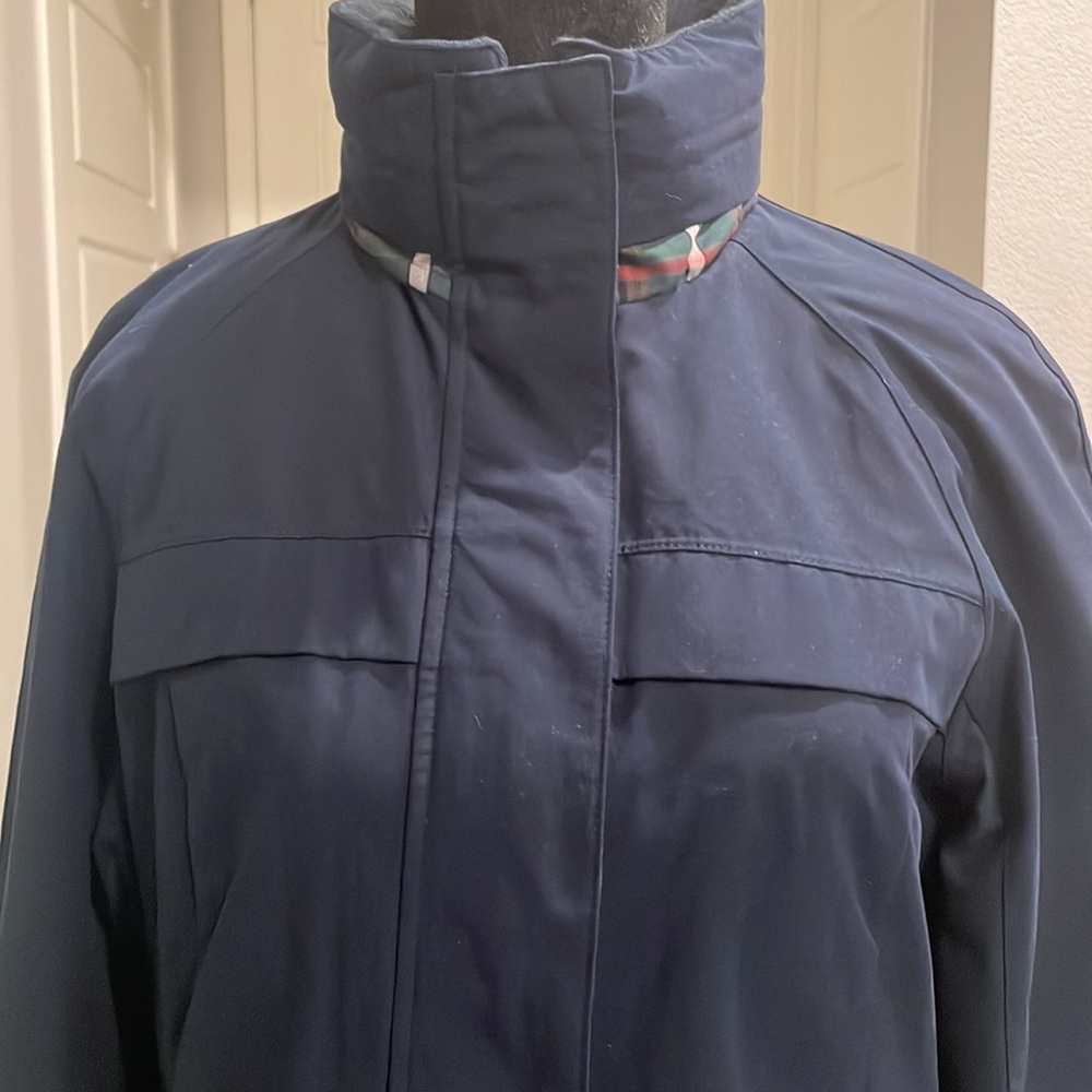 Pendleton Navy Blue Plaid Lined Jacket Size S - image 8